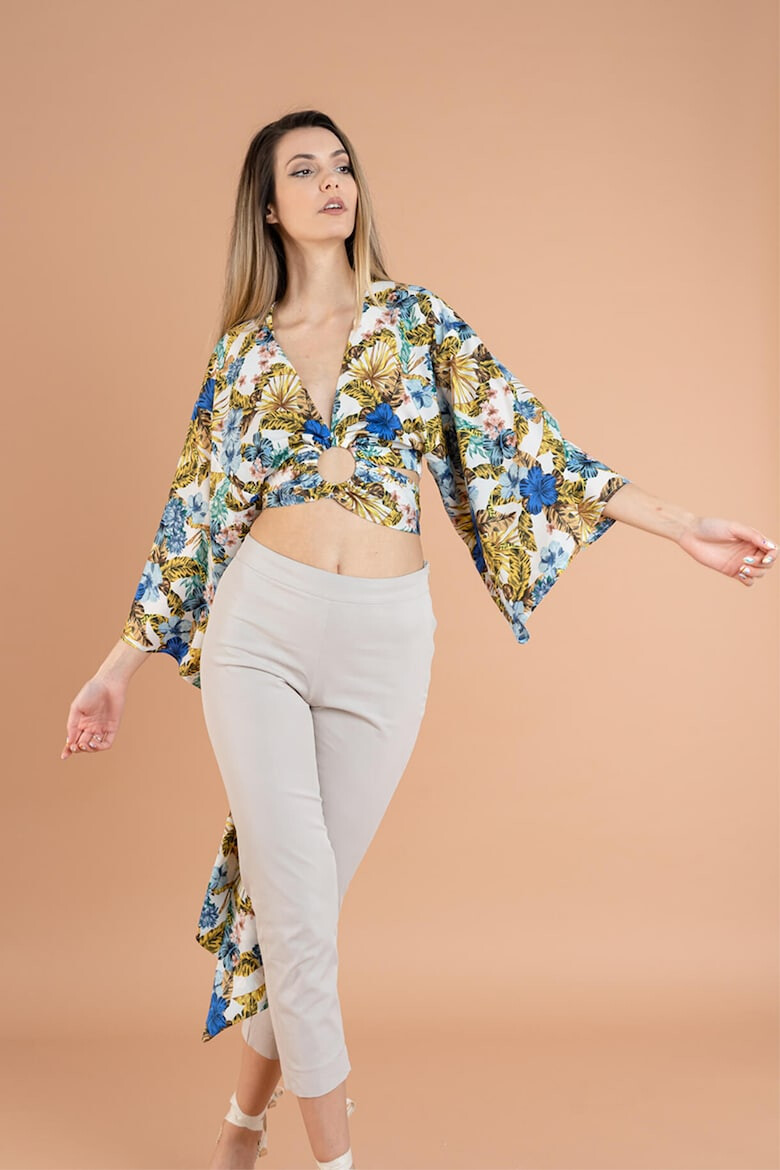 RESENSE Bluza crop din satin cu maneci chimono Heidi - Pled.ro