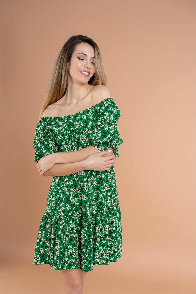 RESENSE Rochie mini cu imprimeu si decolteu pe umeri Rosemary - Pled.ro