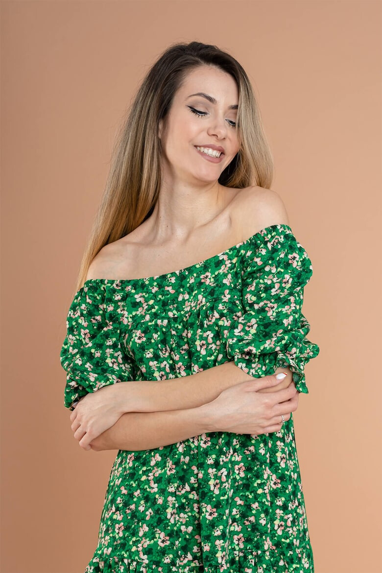 RESENSE Rochie mini cu imprimeu si decolteu pe umeri Rosemary - Pled.ro