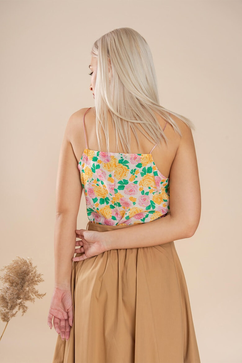 RESENSE Top cu decolteu in V si model floral Lucy - Pled.ro