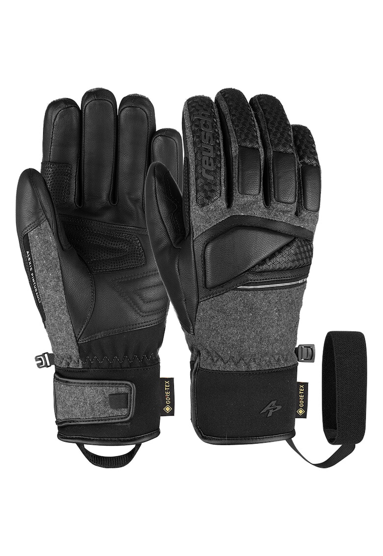 Reusch Manusi ski Alexis Pinturault GTX + Gore grip technology Negru/Gri Melange - Pled.ro