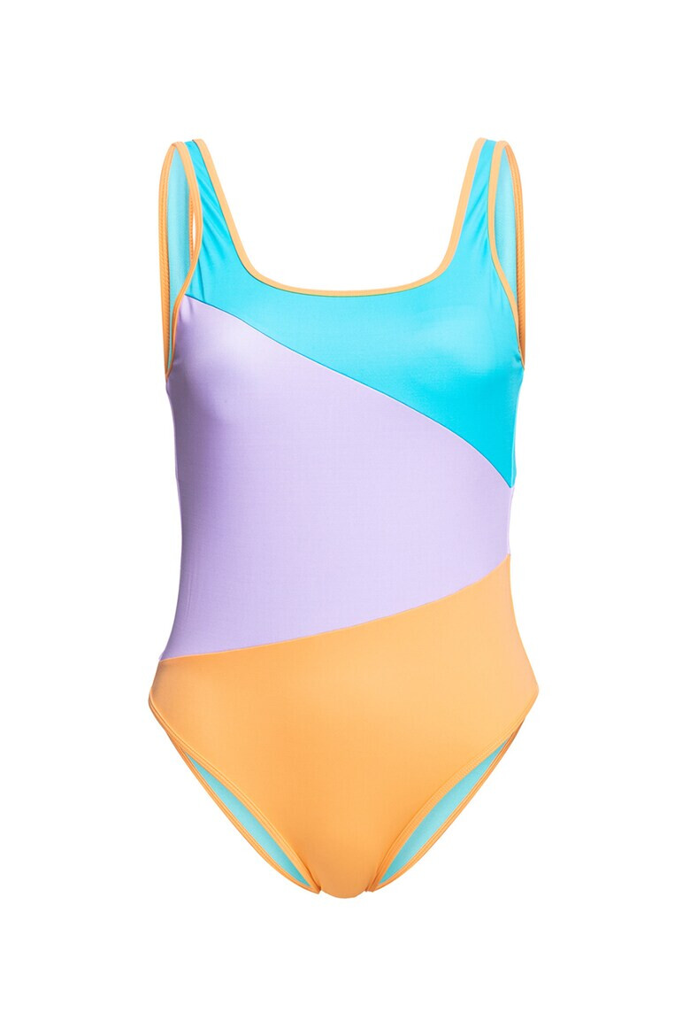 ROXY Costum de baie intreg cu spate decupat si model colorblock - Pled.ro