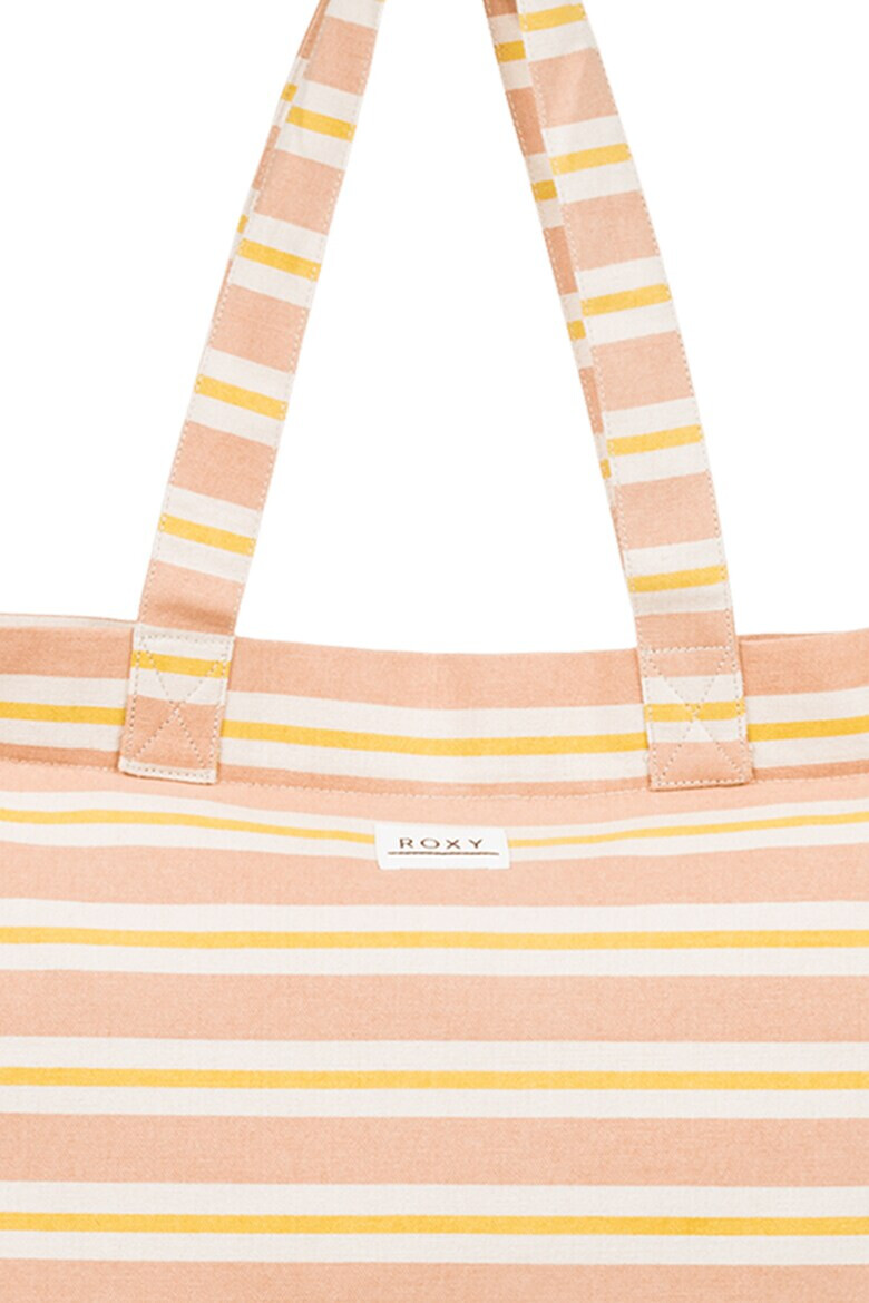 ROXY Geanta tote din panza cu model in dungi Sweeter Than Honey - Pled.ro