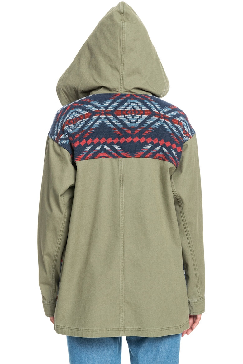 ROXY Jacheta parka cu insertii din jacquard Caught Inside - Pled.ro