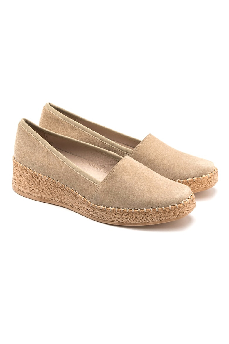 RYŁKO Espadrile wedge de piele intoarsa Suzi - Pled.ro