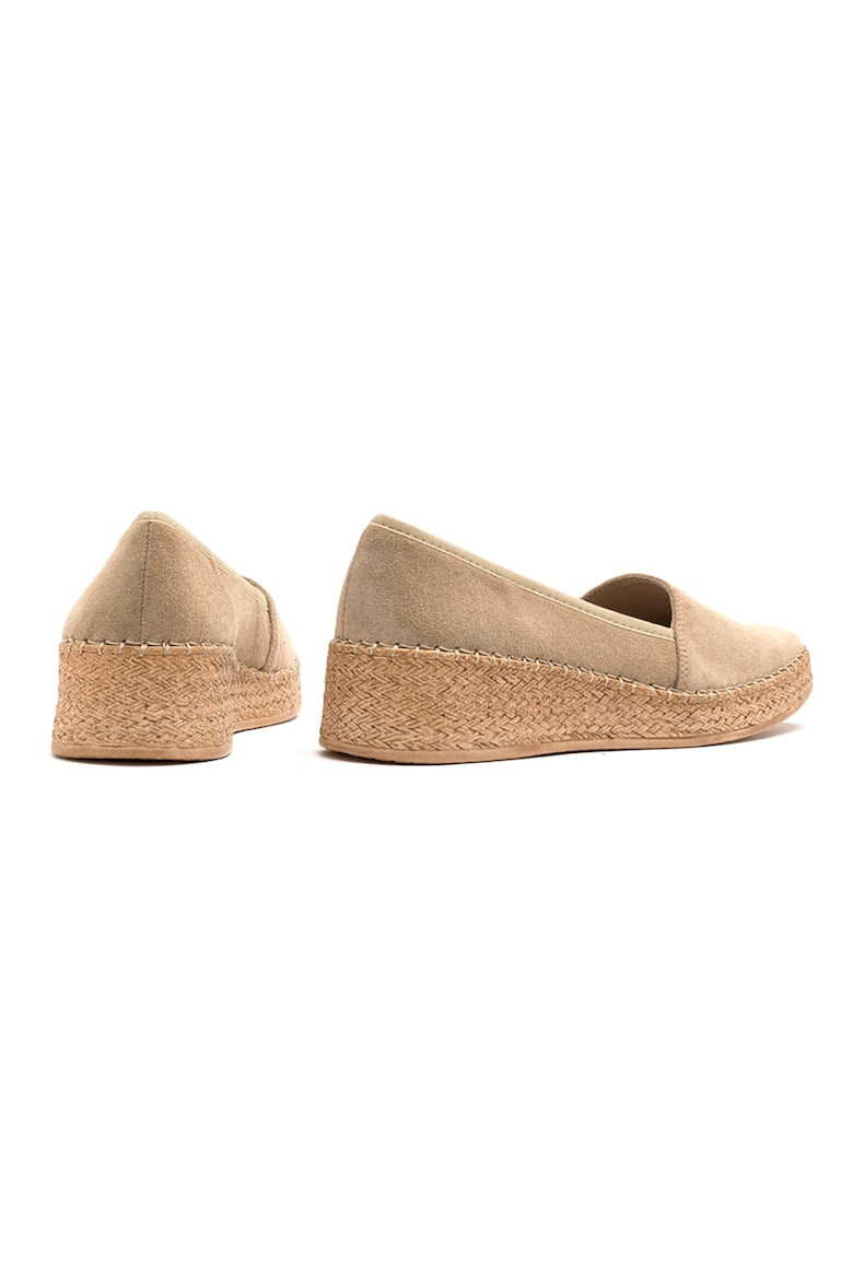 RYŁKO Espadrile wedge de piele intoarsa Suzi - Pled.ro