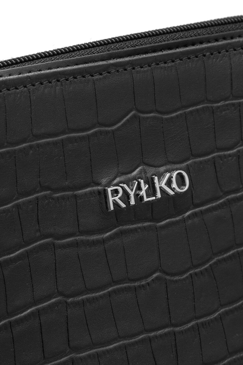 RYŁKO Geanta crossbody de piele cu aspect de piele de crocodil - Pled.ro