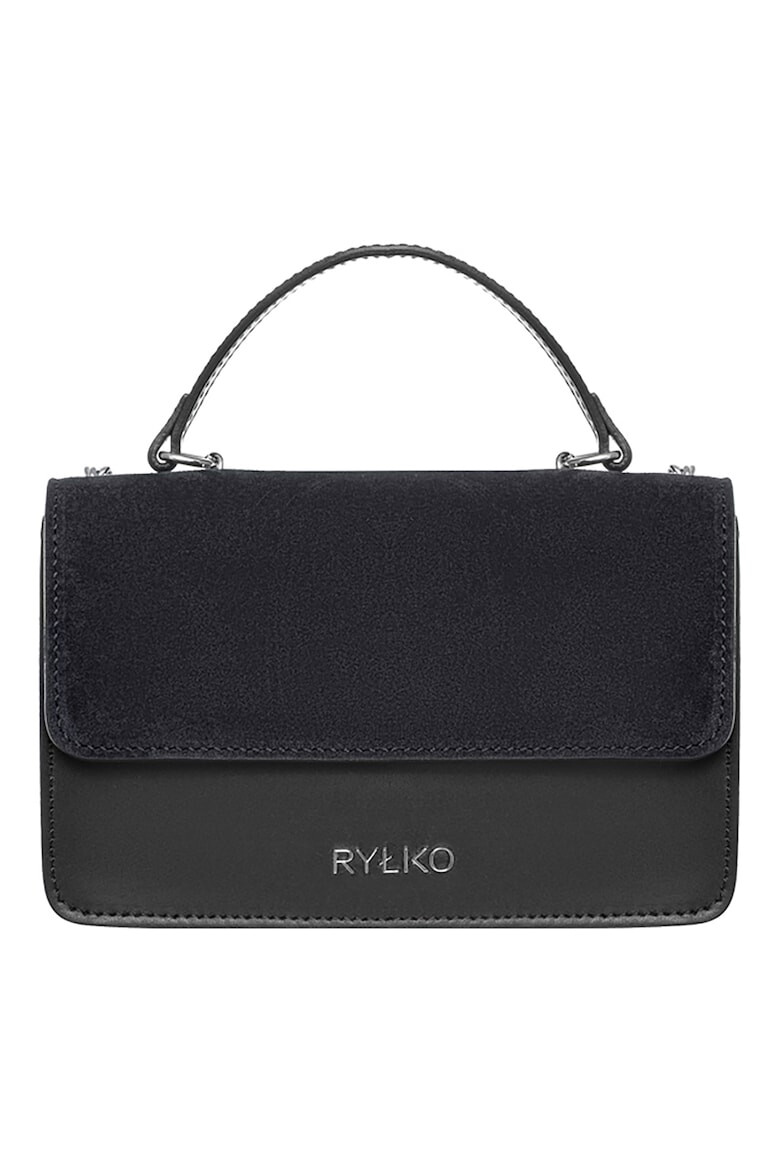 RYŁKO Geanta crossbody de piele si piele intoarsa - Pled.ro