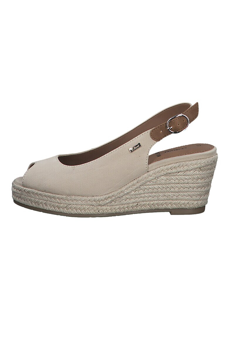 s.Oliver Espadrile slingback din material textil - Pled.ro