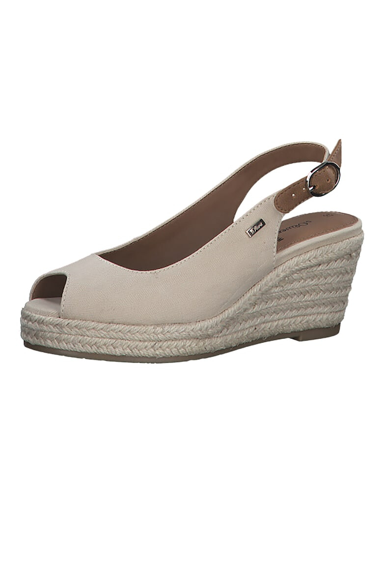 s.Oliver Espadrile slingback din material textil - Pled.ro