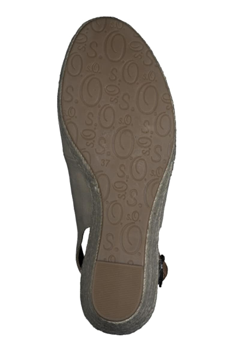 s.Oliver Espadrile slingback din material textil - Pled.ro