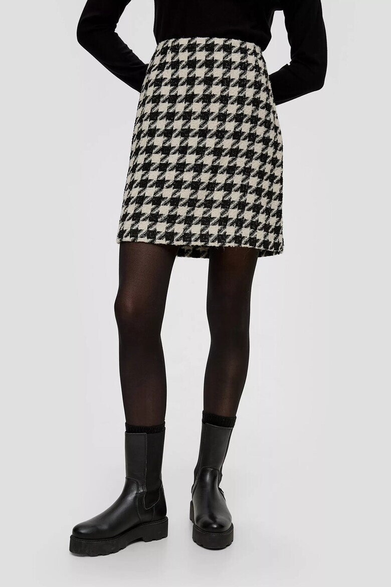 s.Oliver Fusta din tuid cu model houndstooth - Pled.ro