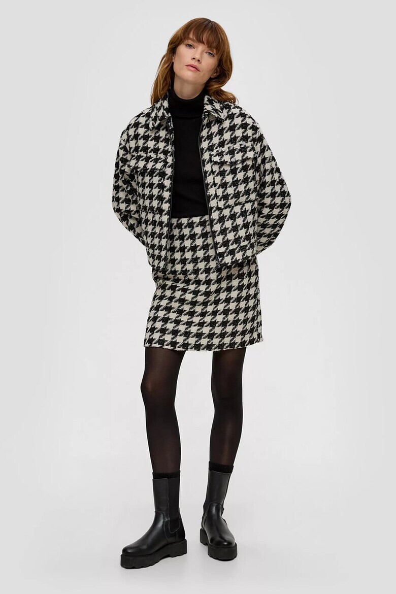 s.Oliver Fusta din tuid cu model houndstooth - Pled.ro