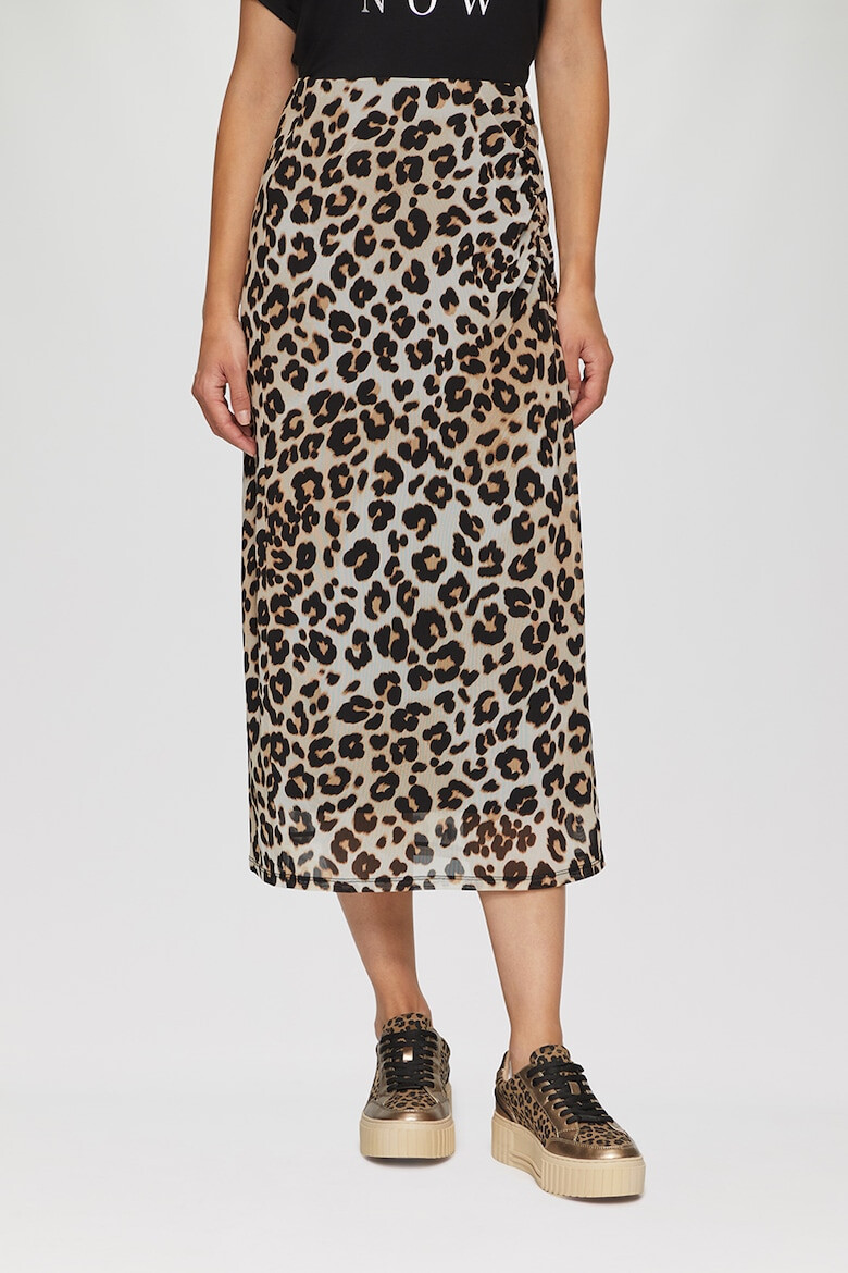 s.Oliver Fusta midi cu animal print - Pled.ro