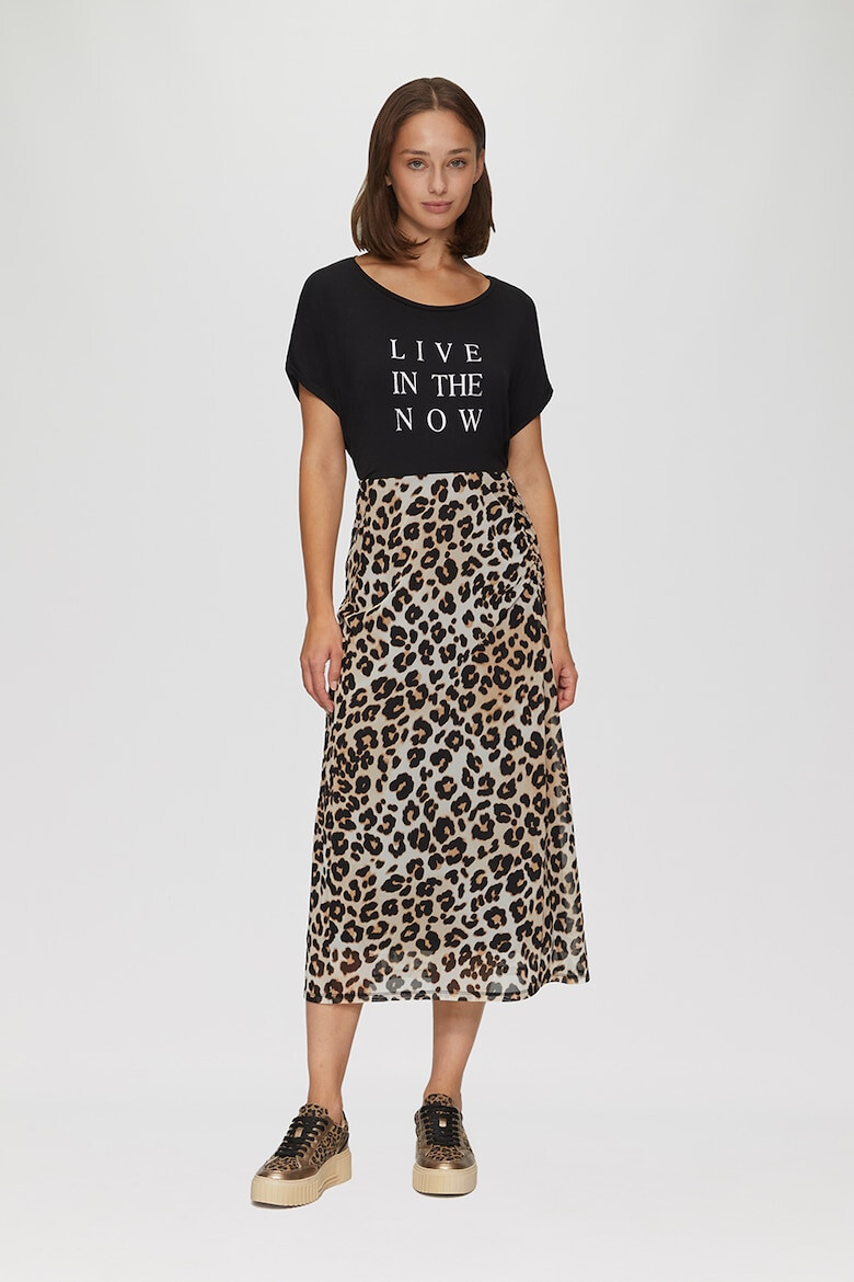 s.Oliver Fusta midi cu animal print - Pled.ro