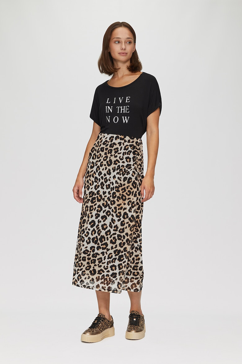 s.Oliver Fusta midi cu animal print - Pled.ro