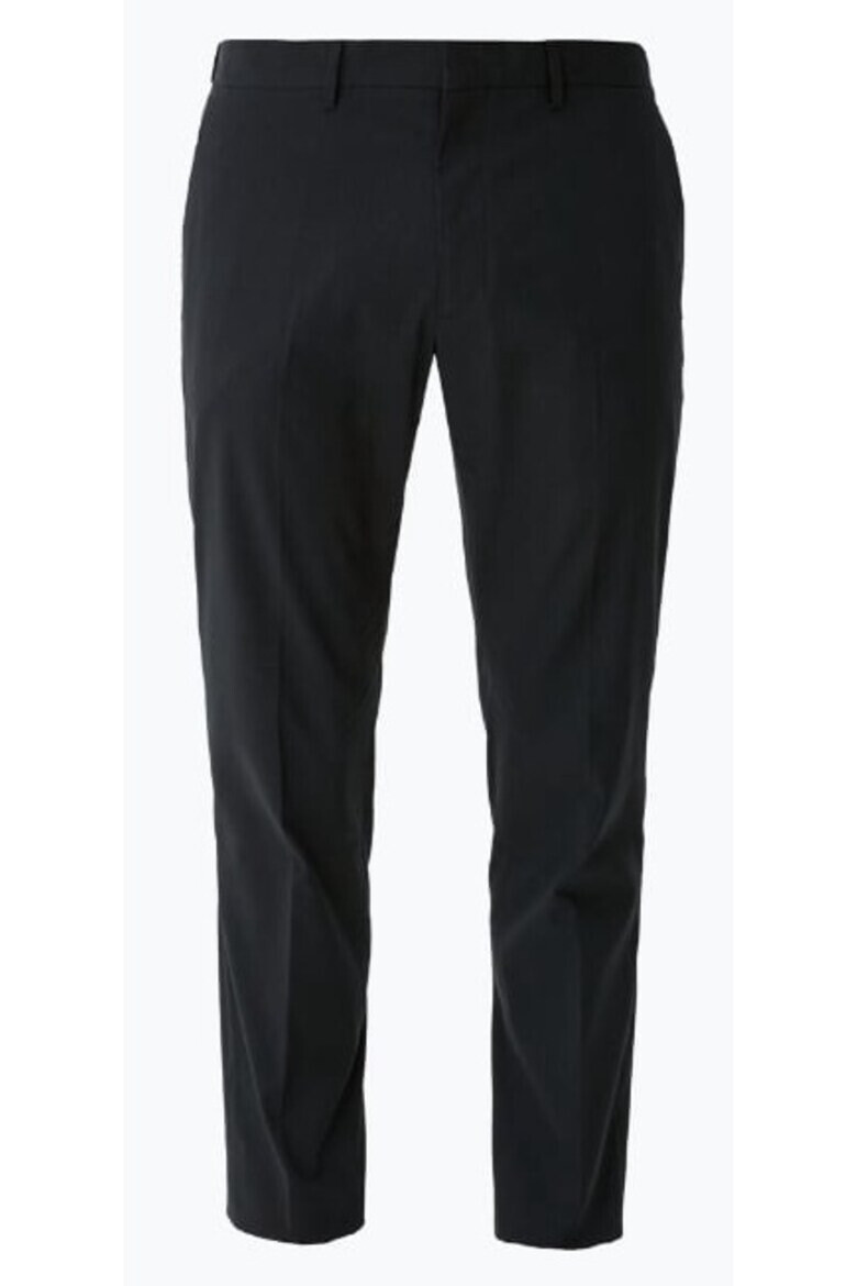 s.Oliver Pantaloni costum barbati din amestec de in si poliester cu croiala Slim fit Negru - Pled.ro