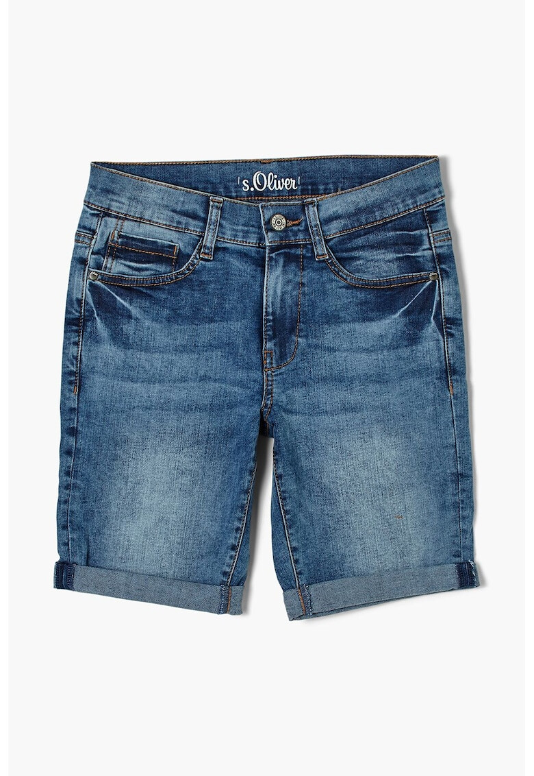 s.Oliver Pantaloni scurti din denim cu aspect decolorat - Pled.ro