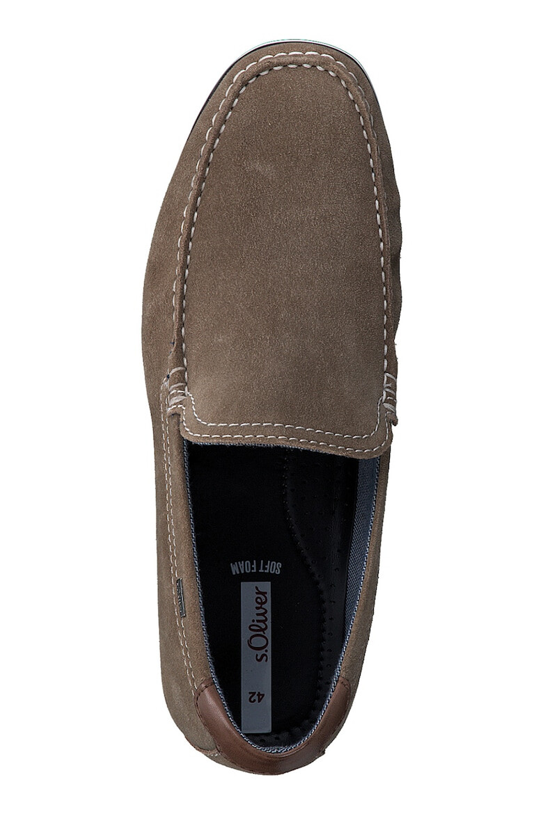 s.Oliver Pantofi loafer din piele intoarsa cu cusaturi contrastante - Pled.ro