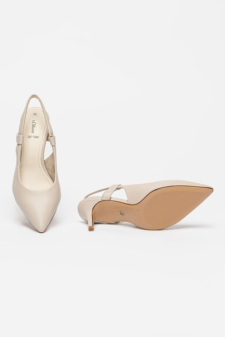 s.Oliver Pantofi slingback de piele ecologica - Pled.ro