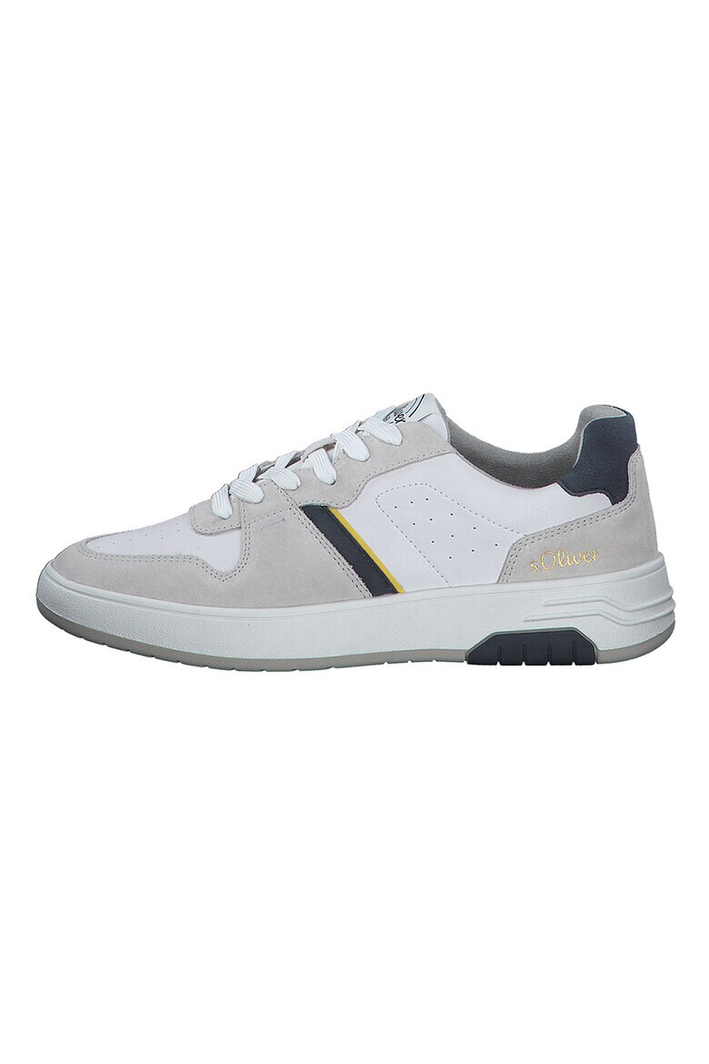 s.Oliver Pantofi sport low-cut cu garnituri de piele - Pled.ro