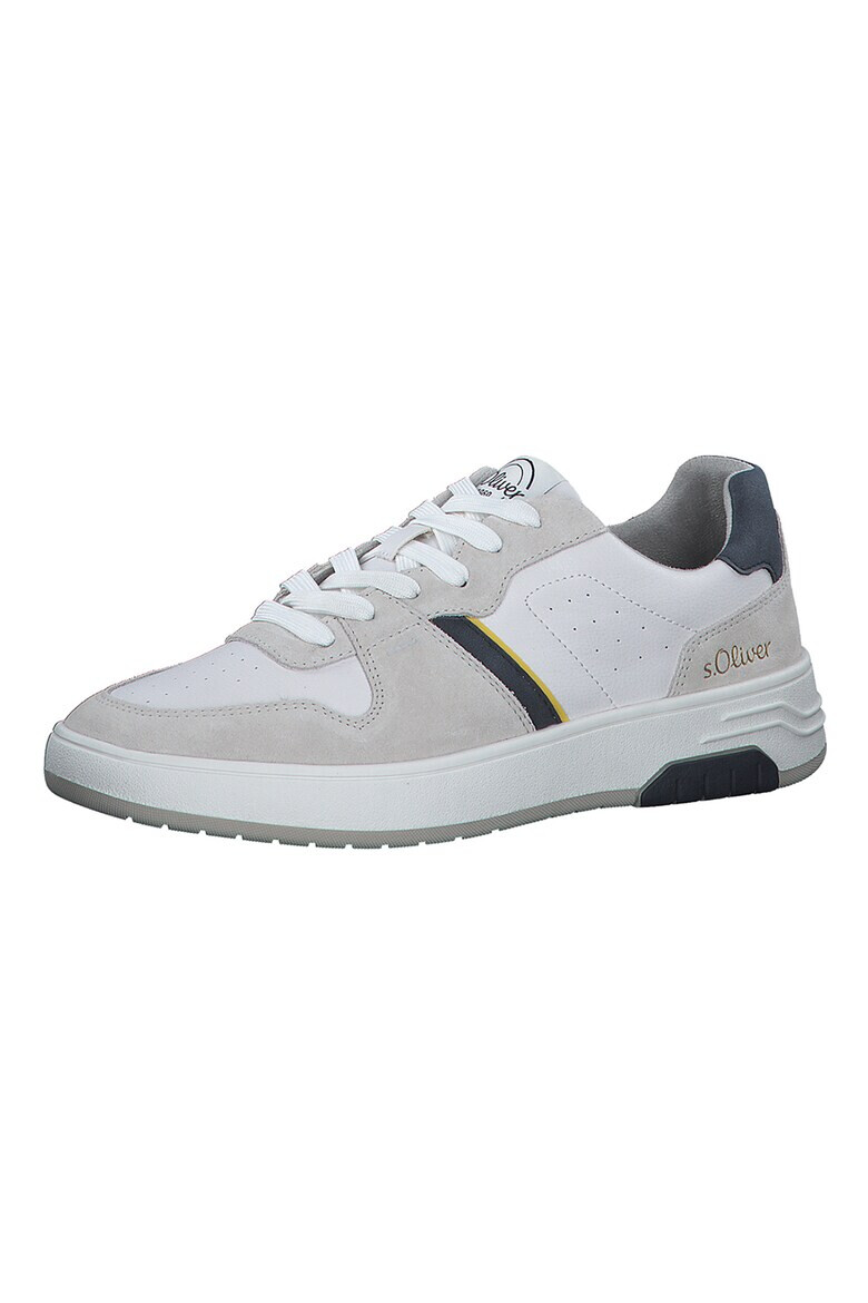 s.Oliver Pantofi sport low-cut cu garnituri de piele - Pled.ro