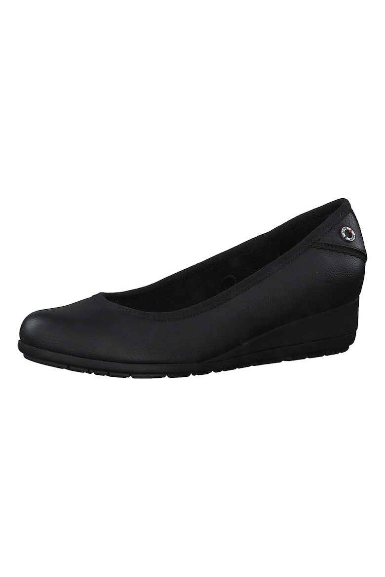 s.Oliver Pantofi wedge de piele ecologica - Pled.ro