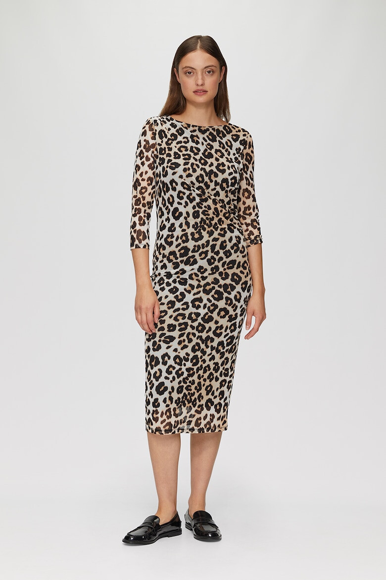 s.Oliver Rochie midi cu animal print - Pled.ro