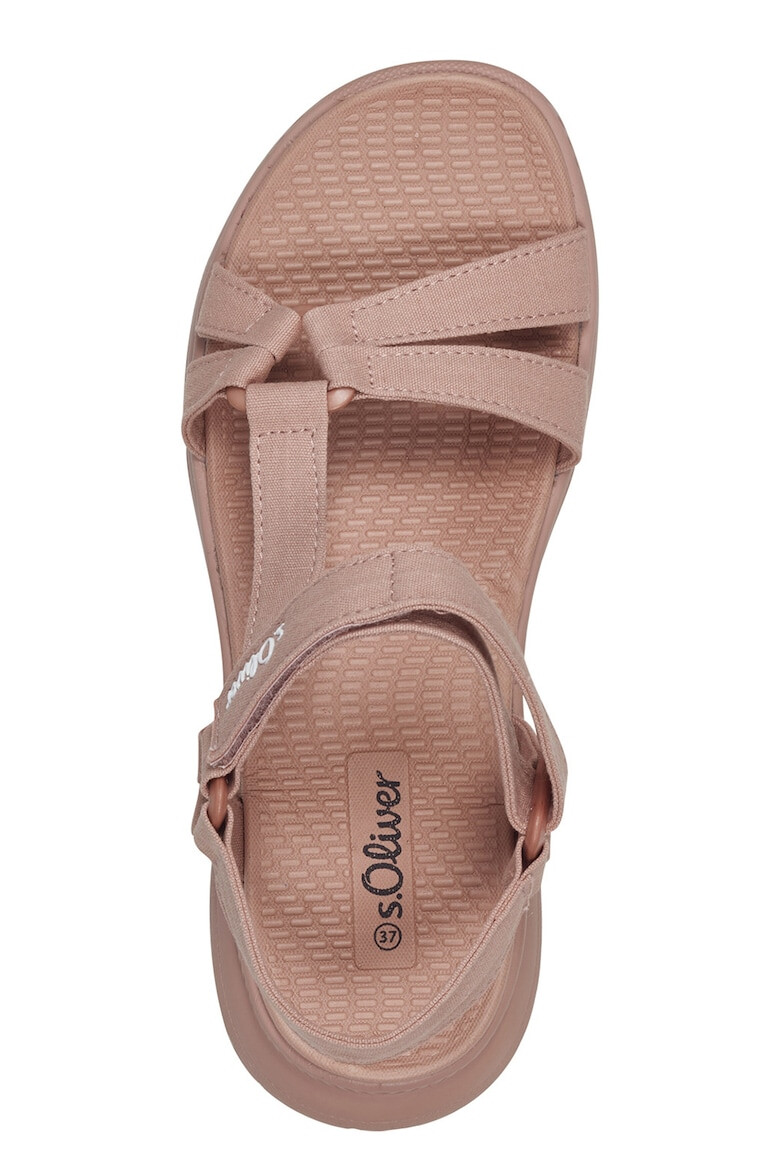 s.Oliver Sandale cu talpa wedge si inchidere velcro - Pled.ro