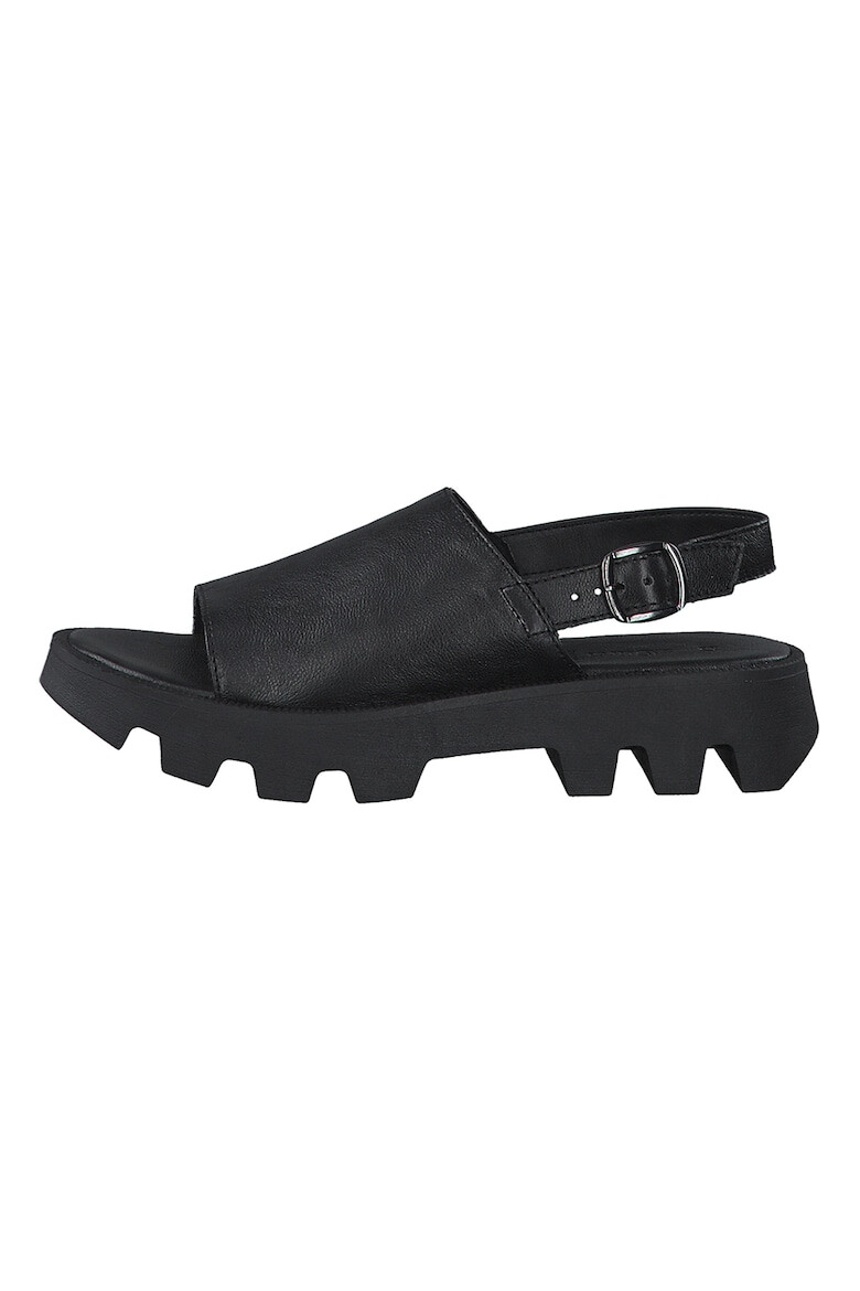 s.Oliver Sandale demi-wedge de piele - Pled.ro