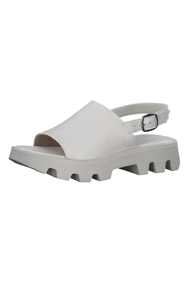 s.Oliver Sandale demi-wedge de piele - Pled.ro