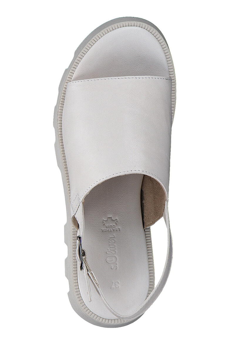 s.Oliver Sandale demi-wedge de piele - Pled.ro