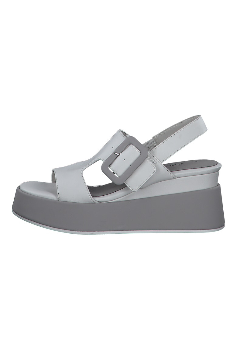 s.Oliver Sandale din piele ecologica cu talpa wedge - Pled.ro