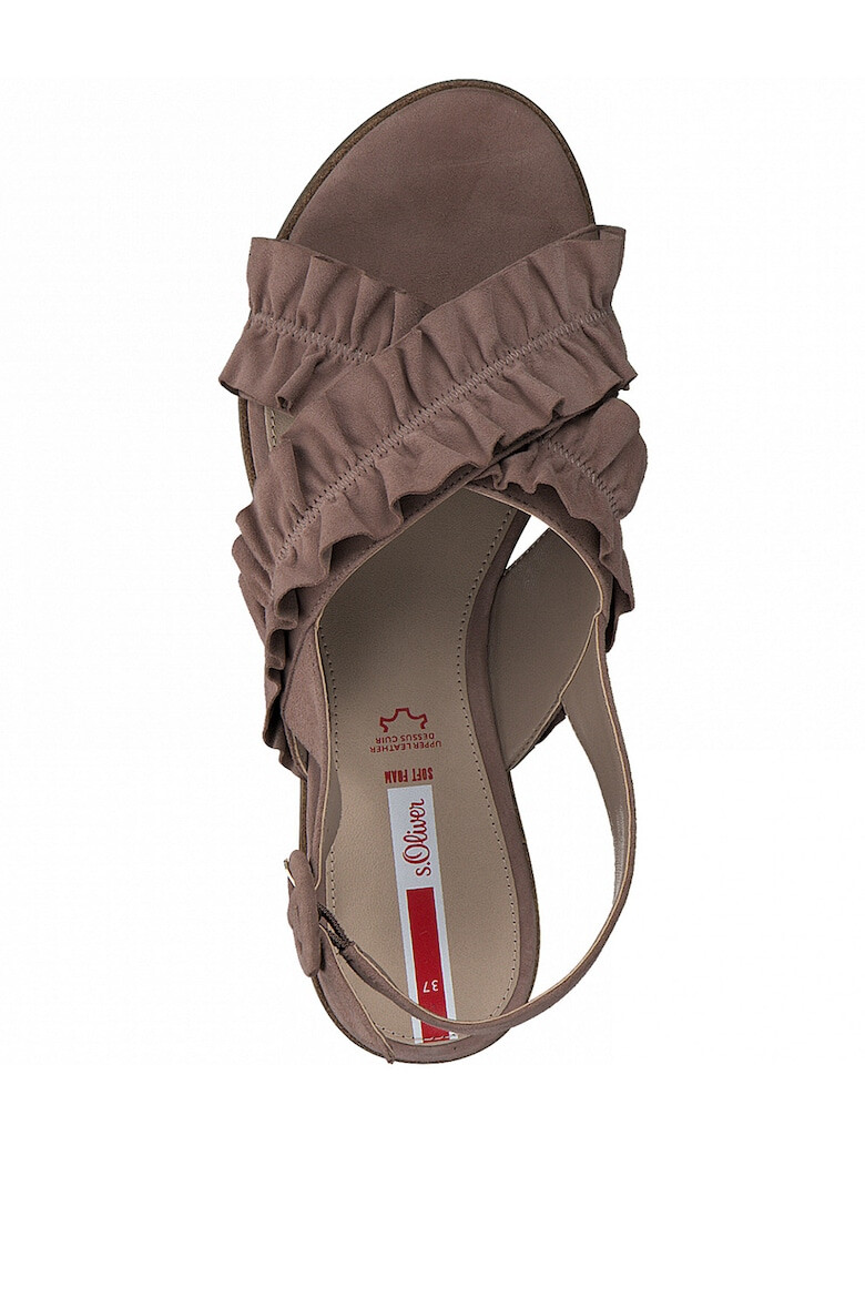 s.Oliver Sandale slingback din piele intoarsa - Pled.ro