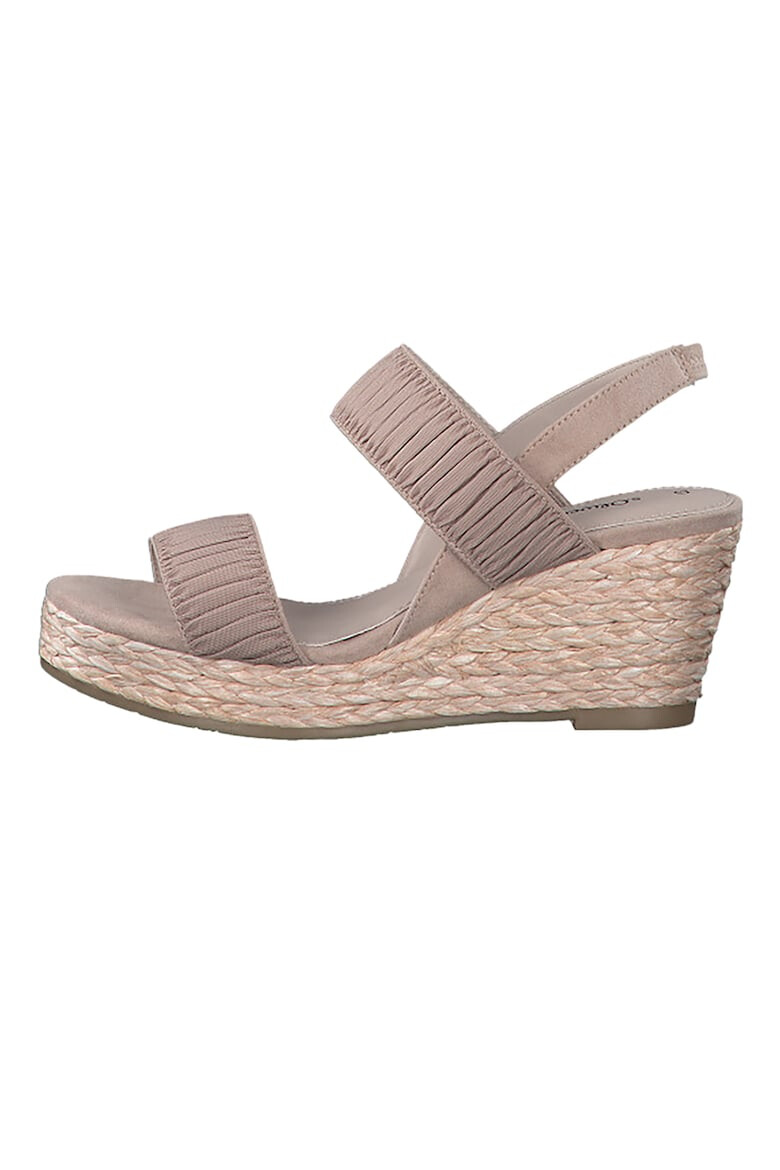 s.Oliver Sandale tip espadrile din material textil cu aspect drapat - Pled.ro