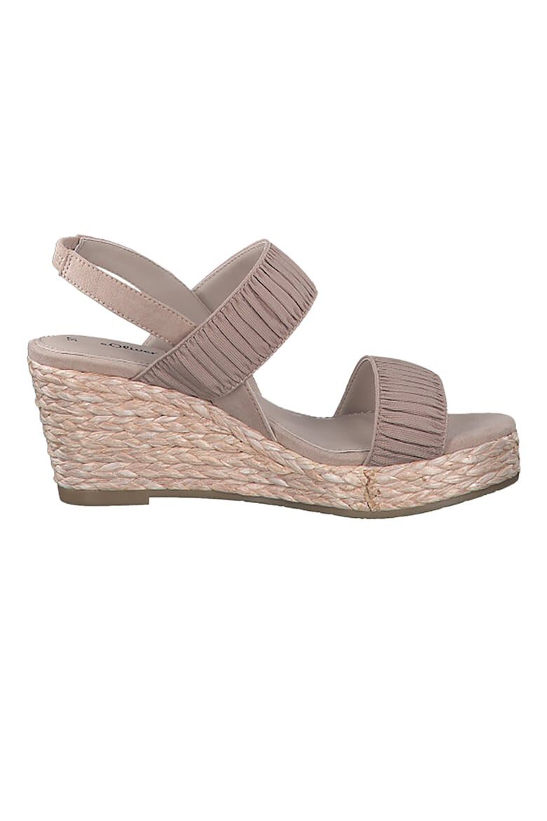 s.Oliver Sandale tip espadrile din material textil cu aspect drapat - Pled.ro