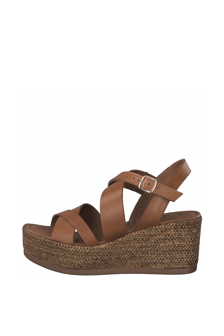 s.Oliver Sandale wedge de piele - Pled.ro