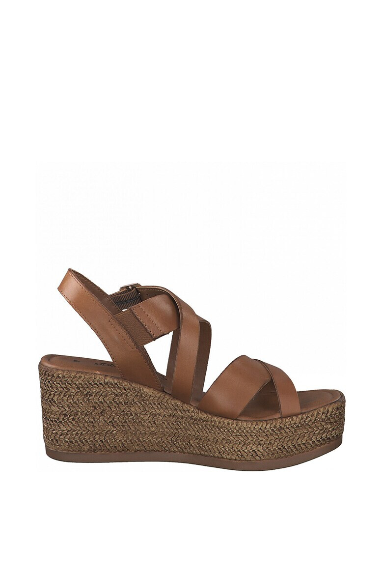 s.Oliver Sandale wedge de piele - Pled.ro