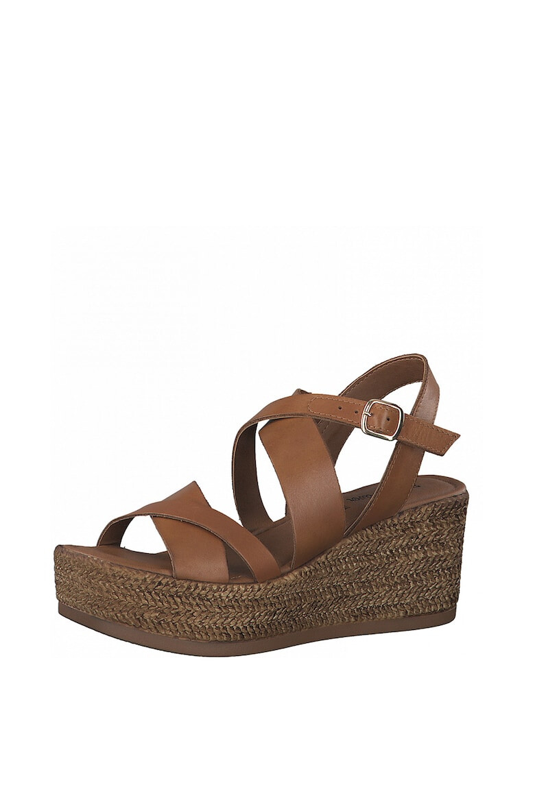 s.Oliver Sandale wedge de piele - Pled.ro