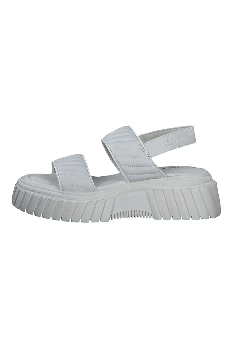 s.Oliver Sandale wedge de piele ecologica - Pled.ro