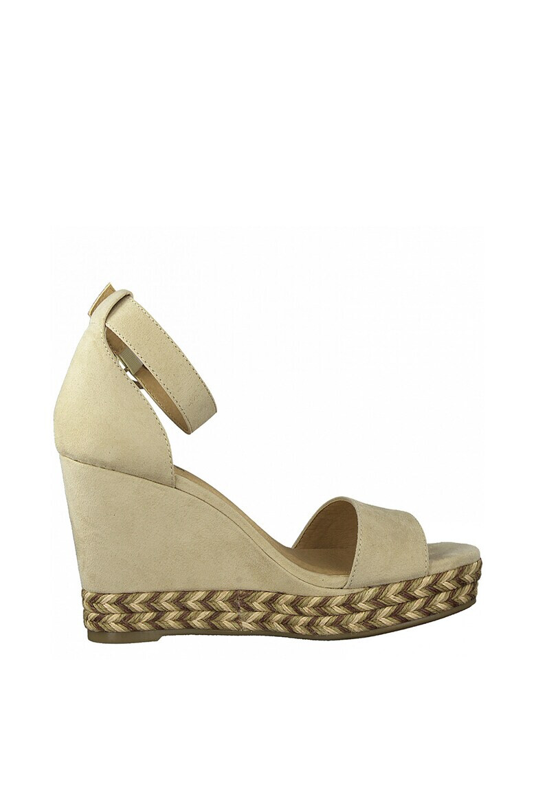 s.Oliver Sandale wedge de piele intoarsa sintetica - Pled.ro