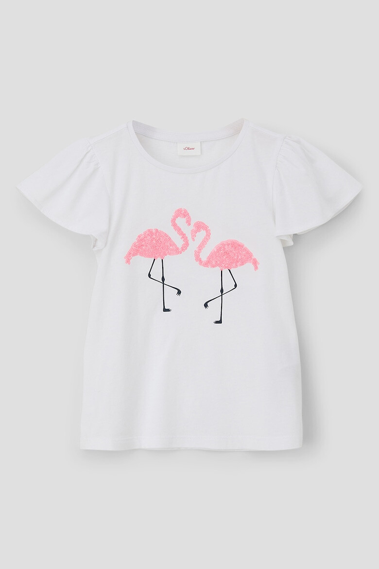 s.Oliver Tricou de bumbac cu flamingo - Pled.ro