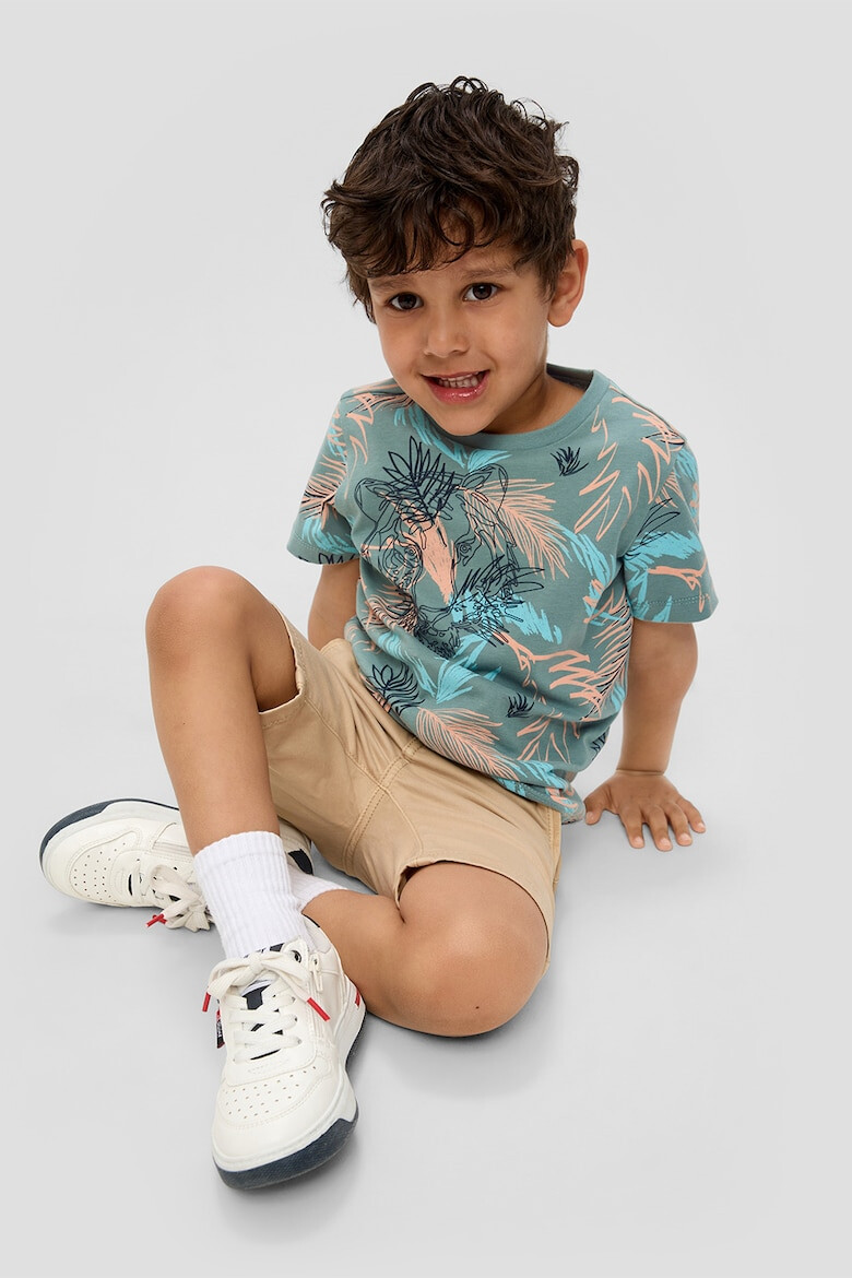 s.Oliver Tricou de bumbac cu imprimeu tropical - Pled.ro