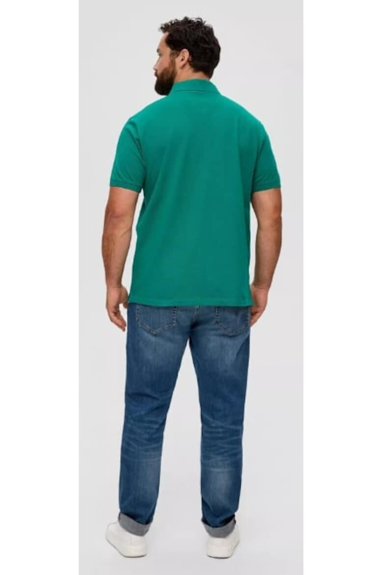 s.Oliver Tricou polo barbati big size cu logo brodat si croiala Regular fit verde inchis - Pled.ro