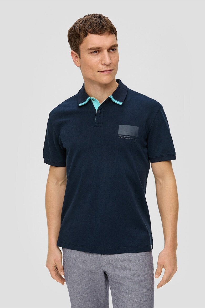 s.Oliver Tricou polo regular fit din material pique - Pled.ro