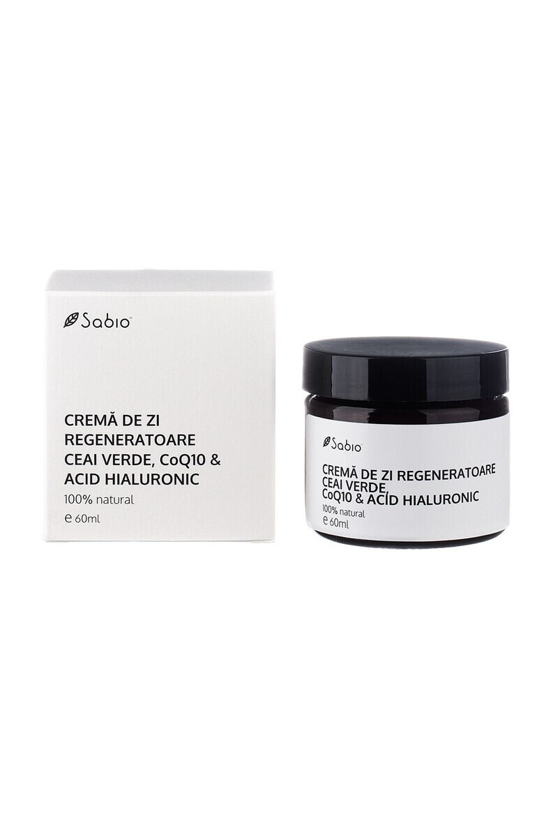 Sabio Crema de zi regeneratoare cu Ceai Verde Acid Hialuronic si Coenzima Q10 - Pled.ro