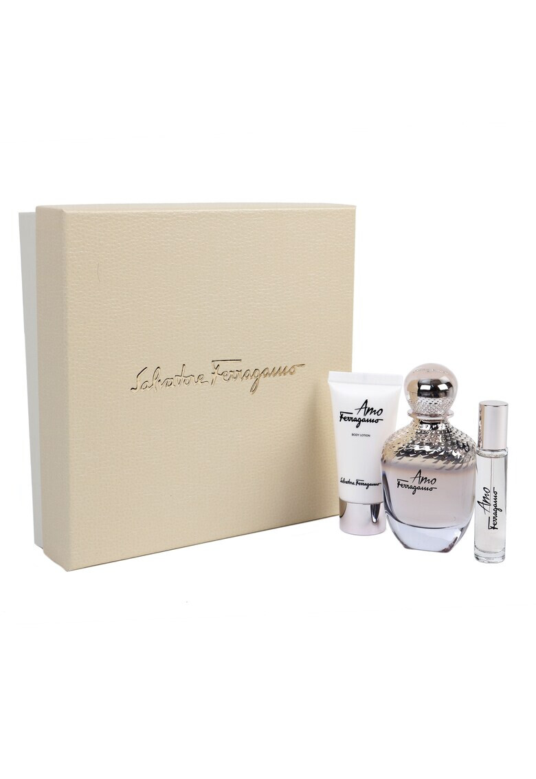 Salvatore Ferragamo Set Amo Ferragamo Femei: Apa de Parfum 100 ml + Lotiune de corp 50 ml + Apa de Parfum 10 ml - Pled.ro