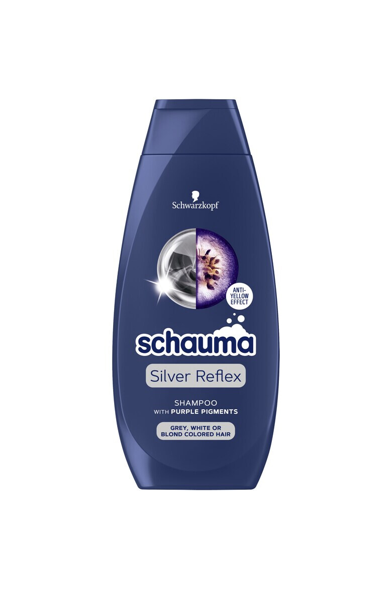 Schauma Sampon cu pigmenti violet Silver Reflex pentru par grizonat alb sau vopsit blond 400 ml - Pled.ro