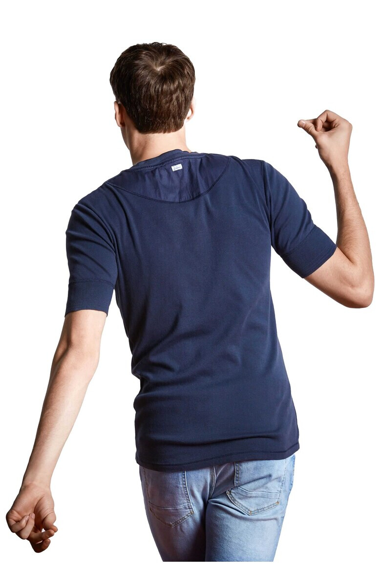 SCHIESSER REVIVAL Tricou de bumbac cu decolteu Henley - Pled.ro