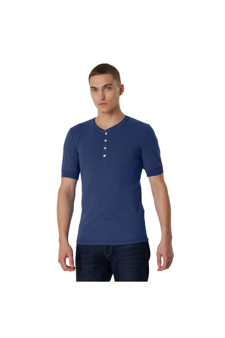 SCHIESSER REVIVAL Tricou de bumbac cu decolteu Henley - Pled.ro